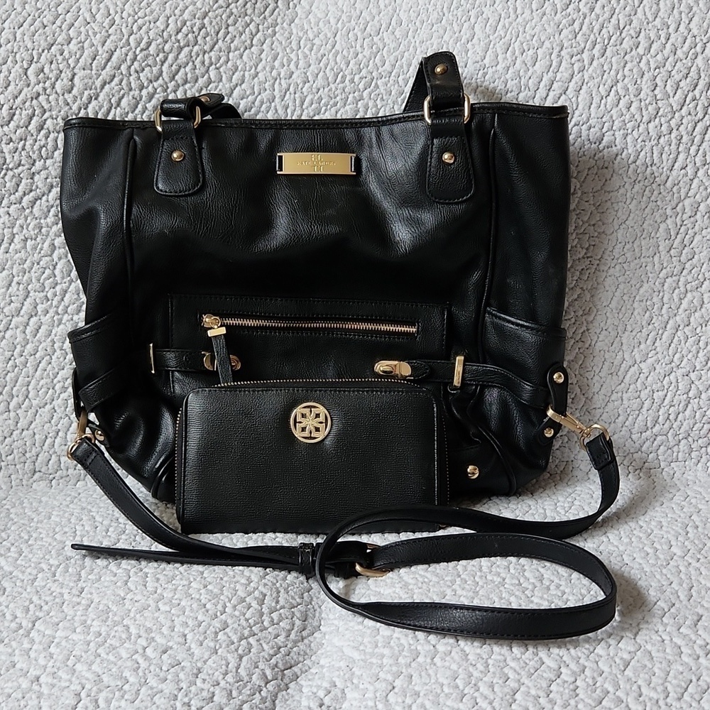 Kate Landry faux leather large shoulder bag/purse and wallet